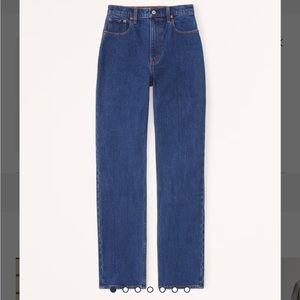 Abercrombie ultra high rise straight jean
